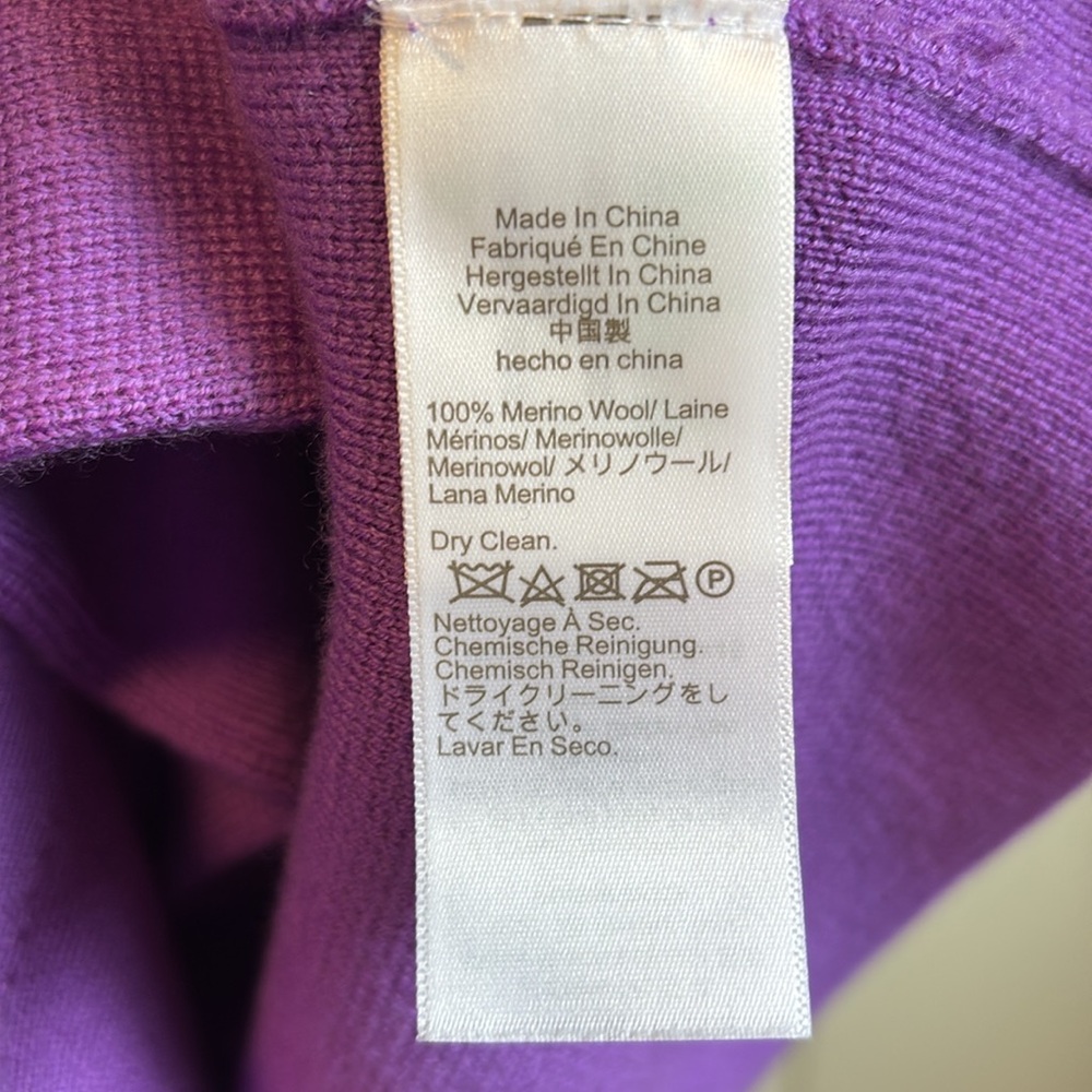 J. Crew Purple Button-Front Wool Jacket - Picture 4 of 5